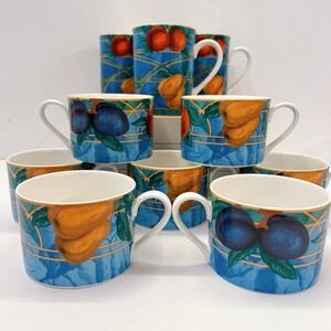 Victoria & Beale Forbidden Fruit Fine Porcelain Mugs (3) , Cup (7) Lot Of 10 Pcs